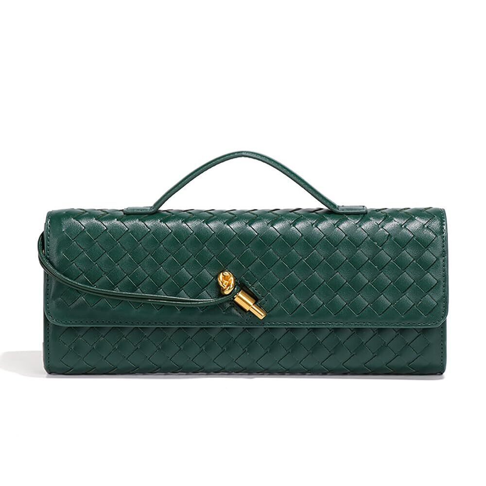 1058 Evening Woven Clutch Purse Casual Fashion Satchel Shoulder Handbag